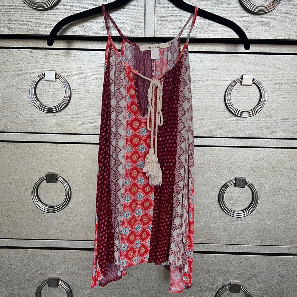 Cute tie front tank top